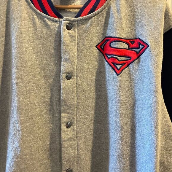 DC Comics Superman Snap Up Sweatshirt Jacket Mens XL - Picture 3 of 16